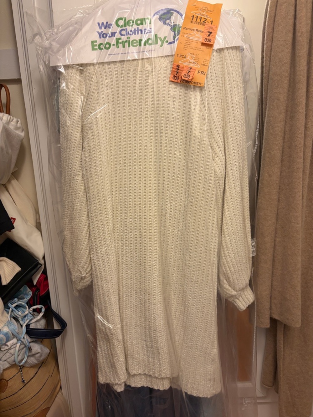 Show Me Your MuMu Cream Long Sleeve Knit Dress - Picture 4 of 4